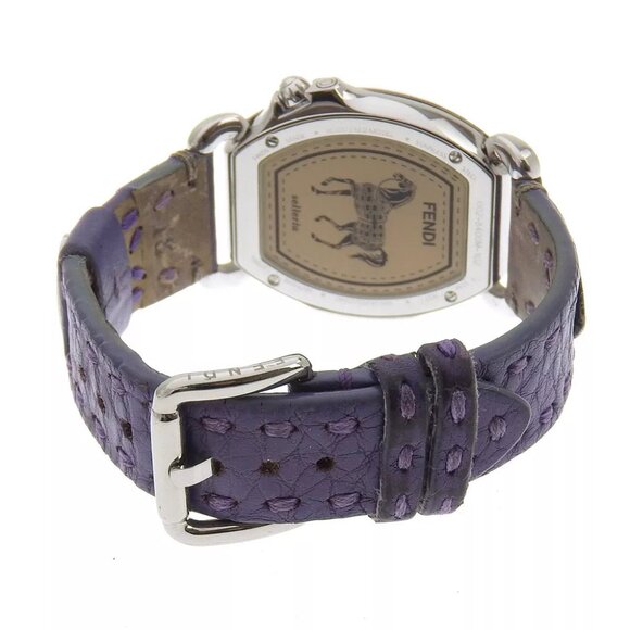 FENDI Celeria Watches 8400M White shellDial Stainless Steel/Embossed Leath... - Picture 5 of 8